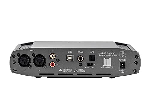 Monolith Liquid Gold Balanced Headphone Amplifier & DAC by Alex Cavalli - Solid State Amp, AKM AK4493EQ DAC, Balanced & Single-Ended Headphone Outputs - Thumbnail 3