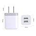 Wall Charger,USB Brick 3Pack 2.1A/5V Dual Port USB Plug Charger Cube Power Adapter Fast Charging Block for iPhone 17 16e 16 15 14 13 12 Pro Max 8 7 6 Plus 5S,iPad,Samsung Galaxy S8 S7 S6,Android Phone