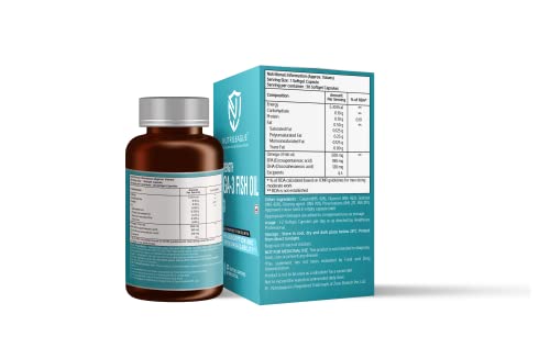 Image of High Strength Omega - 3 Fish Oil 500 mg | 2X EPA:DHA | Softgel Capsules | Heart Health | Nonveg (Pack Of 3)