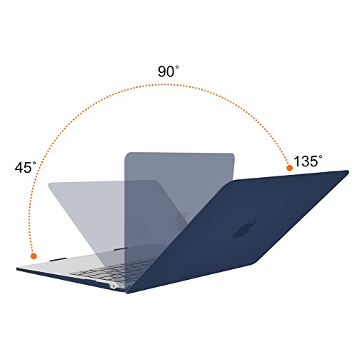 Image of MOSISO Compatible with MacBook Air 13 inch Case 2022 2021 2020 2019 2018 Release A2337 M1 A2179 A1932 Touch ID, Plastic Hard Shell Cover Compatible with MacBook Air 13.3 inch Case, Navy Blue