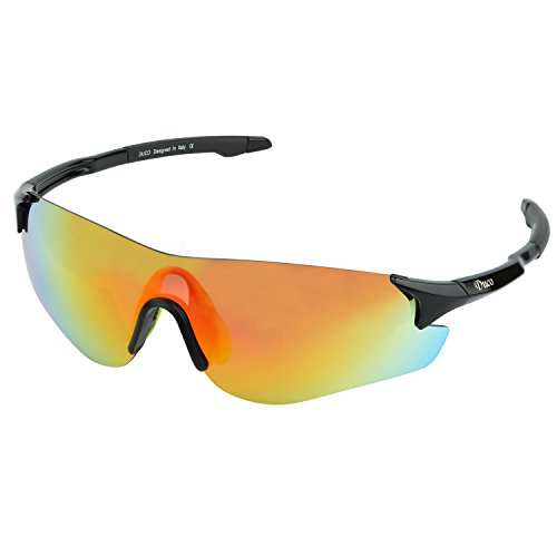 DUCO Rimless Sports Sunglasses for Golf Cycling TR90 Superlight Temple with Adjustable Nose