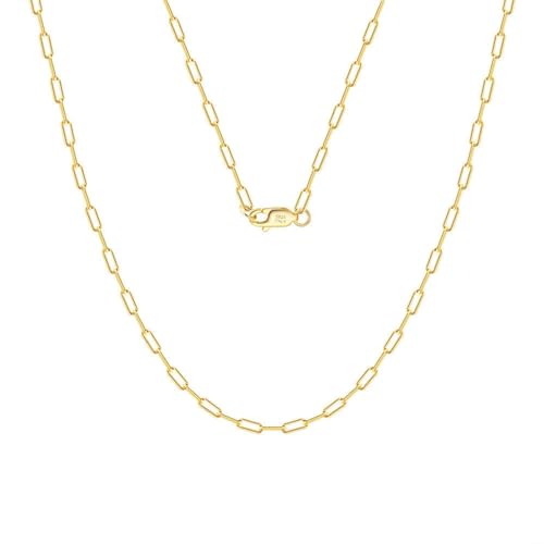 Collier pour femmes en argent sterling 925 véritable maillons 1,8mm
