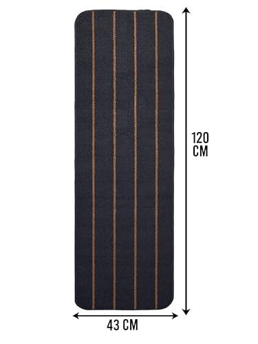 Image of SARAL Home Multiuse Combo Pack of 2Pc | Polyester Door Mat 45x60 & Runner Floor Mat 43x120| Anti-Skid | Modern Design