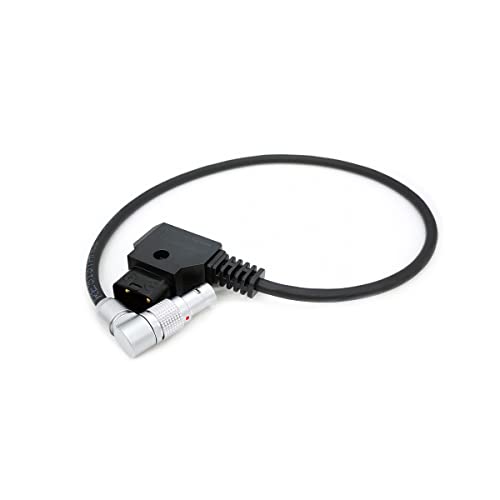 Cable de alimentación flexible D-tap a 2 pines macho en ángulo recto para SmallHD
