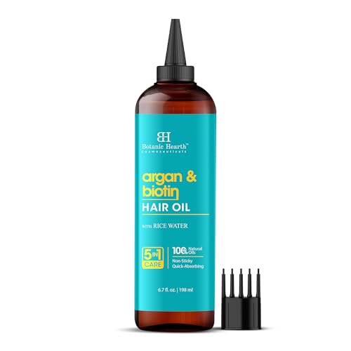Botanic Hearth Argan & Biotin Hair Oil, 198 ml (Pack of 1) - Image 2