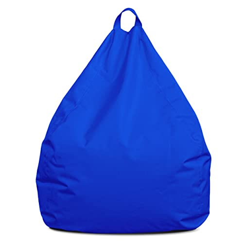 DESHOME - Puff de saco impermeable puf de exterior y jardín, desenfundable, con relleno: Puff puf puf puf saco fabricado en Italia - Puff ligero (mediana: 85 x 85 x 90 cm, azul)