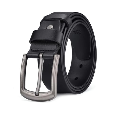 Adjustable Belt Men's Genuine Leather Belt Retro Cowhide Belt Casual with Jeans Belt 110cm, 115cm, 120cm, 125cm