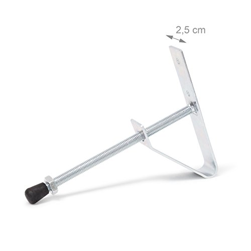 Relaxdays 10019270 Reifenwandhalter Set 4er Set Reifenhalter für die Wand aus Metall für 4 Reifen bis 185 Breite mit Felgen Reifenwandhalterung mit, Silber, Schwarz