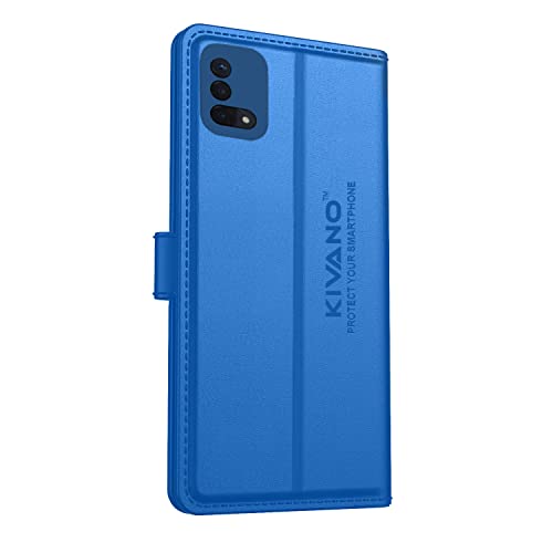 Image of Compatible with Oppo A74 5G Flip Cover | Leather Finish | Inside Pockets & Inbuilt Stand | Shockproof Wallet Style Magnetic Closure Back Cover Case