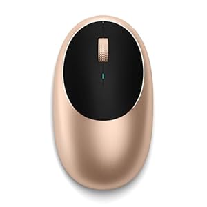 SATECHI M1 Kabellose Bluetooth Computermaus, USB-C wiederaufladbarer Akku, kompakt und tragbar für MacBook Air & Pro, Mini, iMac, Windows, ThinkPad, Chromebook und mehr – Gold