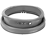 Upgraded 4986ER0004G Washer Door Seal with Drain Port Fit for L-G Front Load Washer Door Seal WM2501HWA WM2501HVA WM2487HRMA Replaces 1377589 AP4439732 PS3524978 Washer Door Rubber Gasket by AMI PARTS