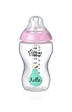 Biberones 340 ml (21324) Tommee Tippee 42269887 - Biberón decorado, 340 ml, color rosa