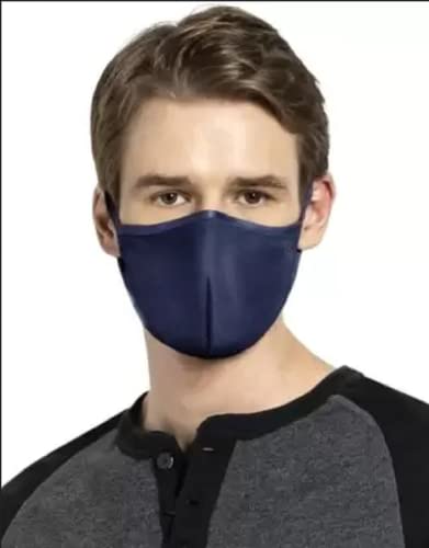 Image of Jockey Unisex Adult Fm02-Imbpbl Cloth Mask With Melt Blown Fabric Layer (L, Pack Of 2) L,Multicolour