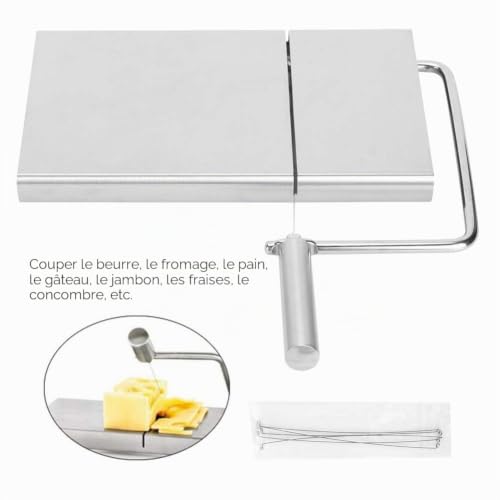 Cikonielf Trancheuse à fromage ménage acier inoxydable fromage jambon -beurre avec fil de cuisine Accesso cuisson servant des outils de cuisson – vue 3
