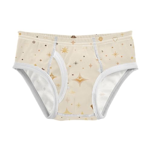 Beige Sparkling Glitter Toddler Boys Comfort Kids Underwear Breathable Children Panties