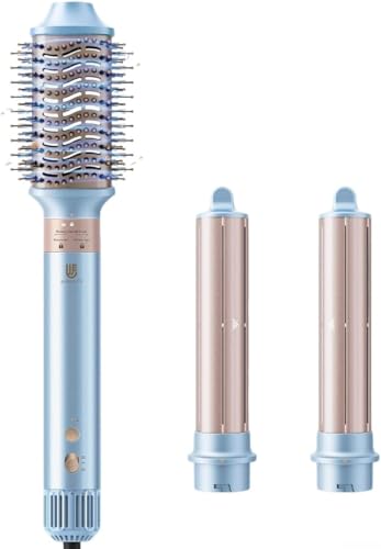 Image of Hot Air Styler, Blow Dryer Brush with Negative Ionic, Auto Hair Wrap Curling Irons Airflow Hair Curlers, Multi Styler for Volumizing, Straight, Wavy, Curly Hair