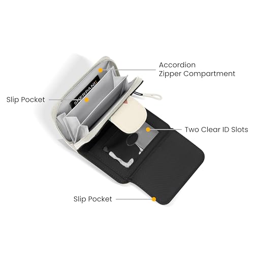 Image of Sherpani Barcelona, Nylon Bifold Zipper Pocket Wallet for Women, Travel Bag, RFID Protection