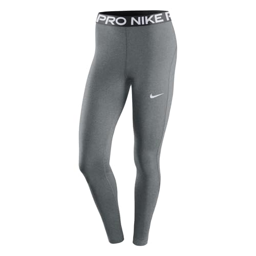 Nike Damen Pro Leggings, Smoke Grey/Heather/Black/White, XS EU