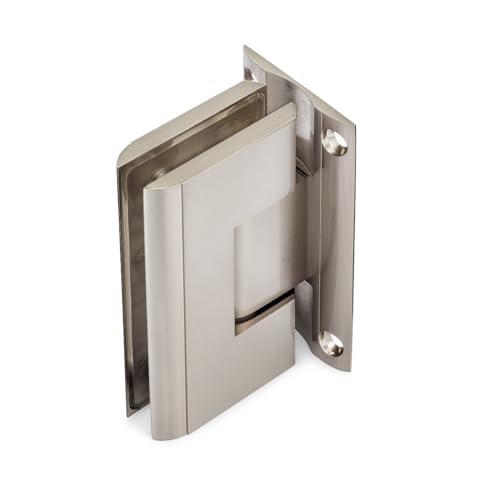 Portals Concerto Heavy Duty 90° Wall-Glass Hinge - Brushed Nickel