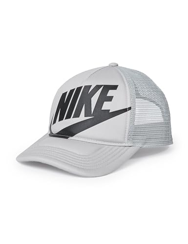 Nike Kid's Rise Structured Trucker Cap, Light Smoke Grey/Light Smoke Grey/Black, 1SIZE