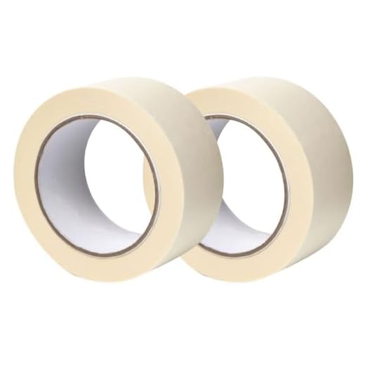 2 Stück - 50 mm x 50 m Premium, hochwertige, Malen und Dekorieren, Kreppband, 2 Stück, von Gocableties, weiß