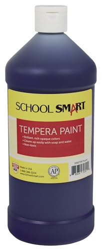School Smart Pintura de Tempera, Cuarto de galón, Púrpura