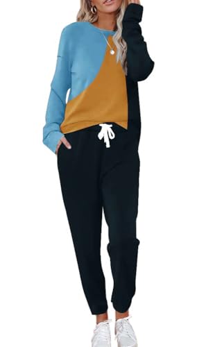 ETCYY NEW Lounge Sets for Women Two Piece Outfits Sweatsuits Sets Long Pant Loungewear Workout Athletic Tracksuits