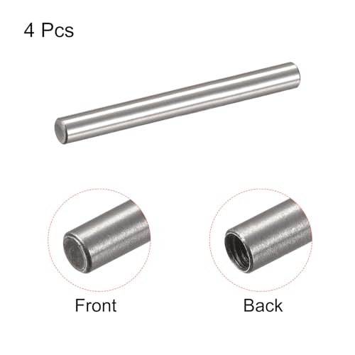 sourcing map M6 Innengewinde Spannstift 4Stk. 12x120mm Flach Kohlenstoffstahl Zylindrisch Pin