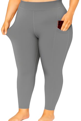 Image of Bio-Washed Soft and Stretchy Ankle Length Leggings with Pocket (Regular and Plus Size)