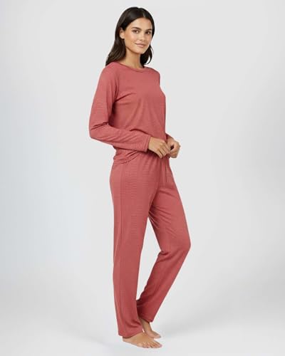 Real Essentials 2 Pack: Women's Comfy Pajama Sets - Short & Long Sleeve Ladies Loungewear Sleepwear PJs (Available In Plus)