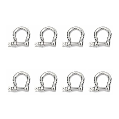 8pcs M4 304 Stainless Steel Arcuate Ring Shackle Ring Buckle