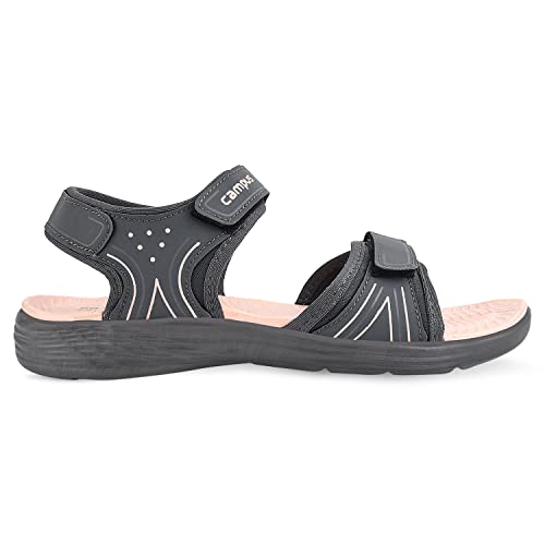 Image of Campus Women's GC-2208L (A) M.GRY /PEACH Sandal - 8UK /India 1 Pair
