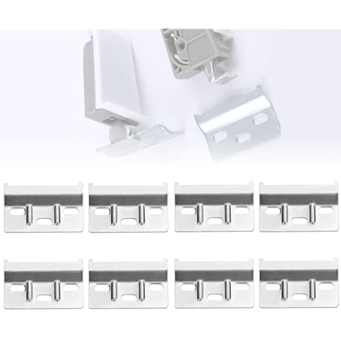 JUNMEIDO 8PCS Kitchen Cabinet Hanging Brackets Heavy Duty Cupboards Hanger Plate 60mm Galvanized Iron Cabinet Hanging Bracket Plates Wall Mounting Kitchen Cabinet Brackets for Bedroom Dinining Room Cover