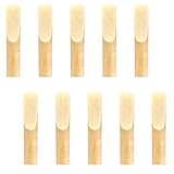 Tenor Saxophone Reeds 10 Pcs Traditional Reeds Premium Natural Reed Laser Engraved Marking for Tenor Sax Strength 2.5