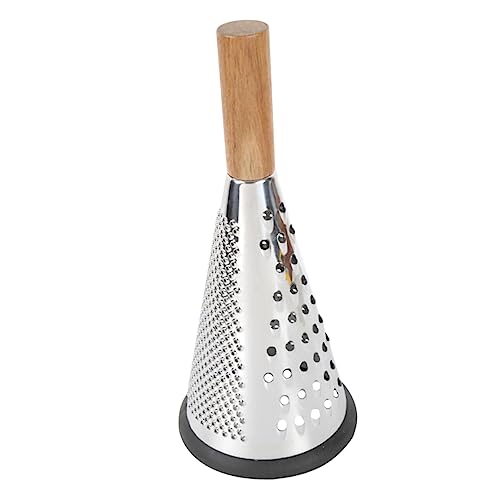 Rallador de queso cónico de acero inoxidable con mango ergonómico miniatura 1