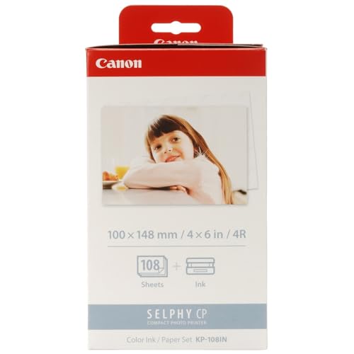 Canon 108IN - Juego de cartucho de tinta y papel fotografico, 108 hojas