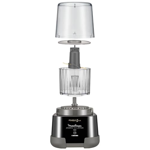 Foto von Moulinex La Moulinette Ultimate, Elektrischer Zerkleinerer, 350 g bzw. 550 ml Fassungsvermögen, 5 Funktionen, 1000 Watt, Schwarz, DP810810