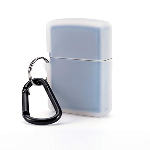 Fironst Silicone Protective Case for Classic Zippo Lighter, Premium Rubber Cover Skin Sleeve Holder Pouches Zippo Accessories (Translucent White, Classic)