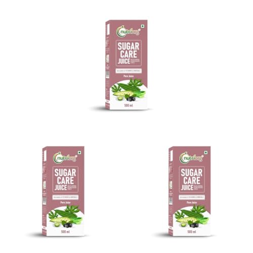 Image of Nutriorg Sugar Care Juice 500ml | Pure & Natural Sugar Care Juice | Controls Blood Sugar Levels | Made with Karela, Amla, Jamun, Methi, Aloe Vera, Haldi, Giloy, Arjun, Neem Ras, Tulsi Ras, Ashwagandha, Gurmar & More Herbs | Ayurvedic Blend for Diabetic Care | Manage Blood Sugar & Insulin Levels