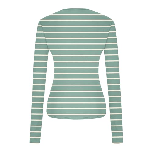 T Shirt for Women Summer Fall Long Sleeve Boat Neck Tight Baby Tees Striped Tops Shirts Women 20254