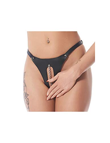 String ouvert cuir noir Rimba ajustable pour s'adapter à vos courbes
