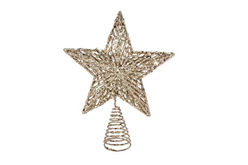 Gisela Graham Christmas Gold Glitter Tree Top Star Topper by Gisela Graham