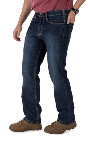 5.11 Tactical Men's Defender-Flex Regular Fit Jeans, 7 Pockets, Fitted Waistband, Style 74477, New Finish4
