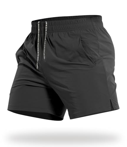 CANGHPGIN Mens Workout Shorts 5 inch Inseam Gym Shorts...