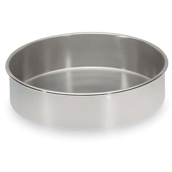 W.S. Tyler 8491 Receiving Pan for 8" Diameter Stainless Steel Full Height Sieves