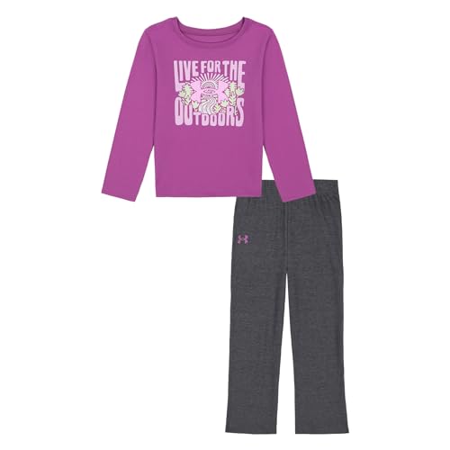 Under Armour UA OUTDOORS SET, Purple - Waffle Knit Pant, 6