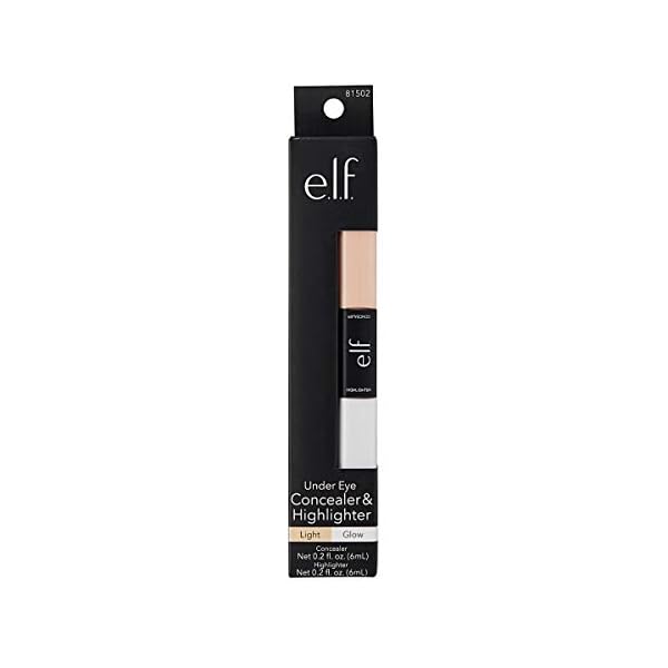 e.l.f. Cosmetics Cosmetics Under Eye Concealer & Highlighter, Glow Light, 0.34 Oz