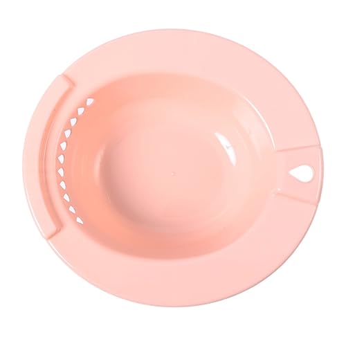 TOVINANNA Eichenrinde Sitzbad Pflegebecken Tragbar Wäscht Sitz Nach Toilettenbecken Für Schwangere Plastik Rosa