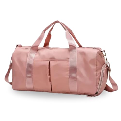 Bolsa De Academia Impermeável Alça Transversal Unissex Mala Com Divisórias Espaçosa Fitness Leve e Resistente Capacidade 30 Litros PREMIUM DUPIN (ROSA)