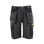DEWALT High Point Men's Pro-Stretch, Slim Fit, Holster Pocket Work Shorts, Grey/Black, W32